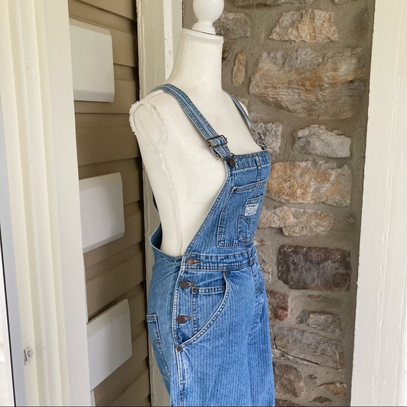 RARE 97 vintage Levi’s overalls 977 seersucker stripe small - Picture 5 of 16